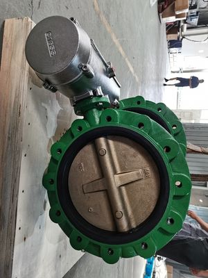 SS316 Pneumatic Butterfly Valve Air Operated For Marine SS Air actuator Actuated valve  butterfly valveABS certification